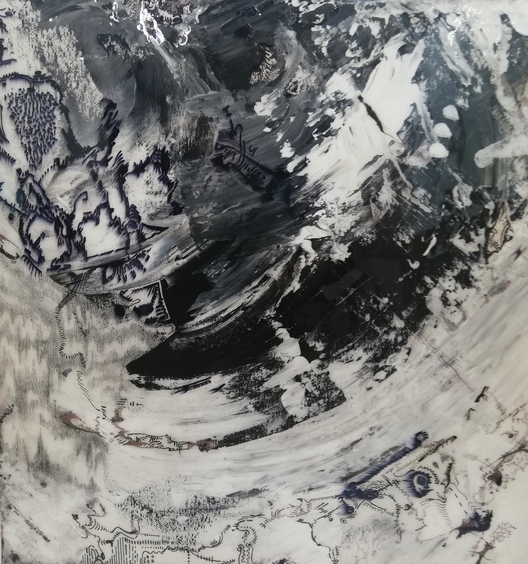 'Gesture' acrylic on canvas