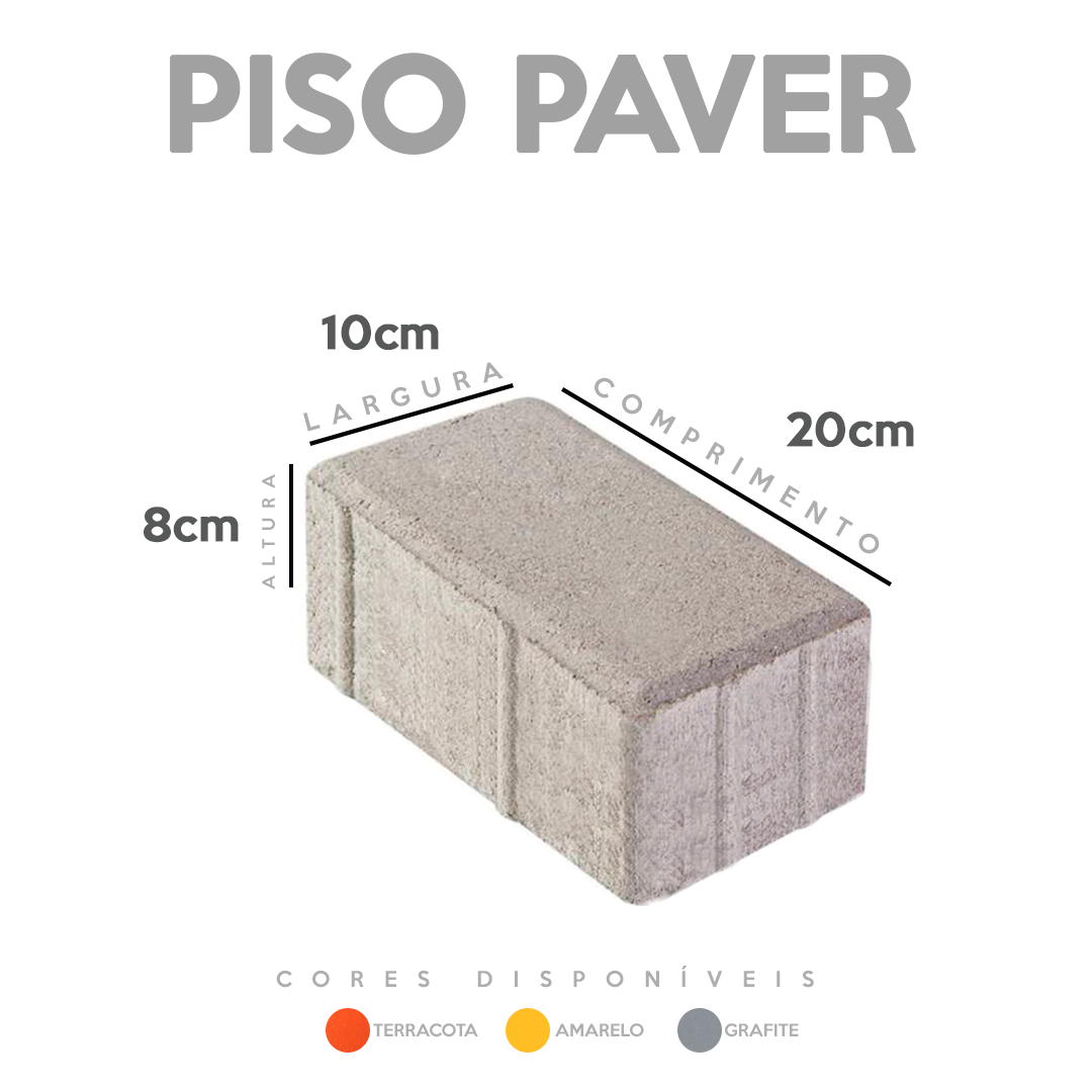 Piso paver 8,0 cm