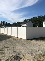 Vinyl fence installed by Salty Earth Fencing & Designs