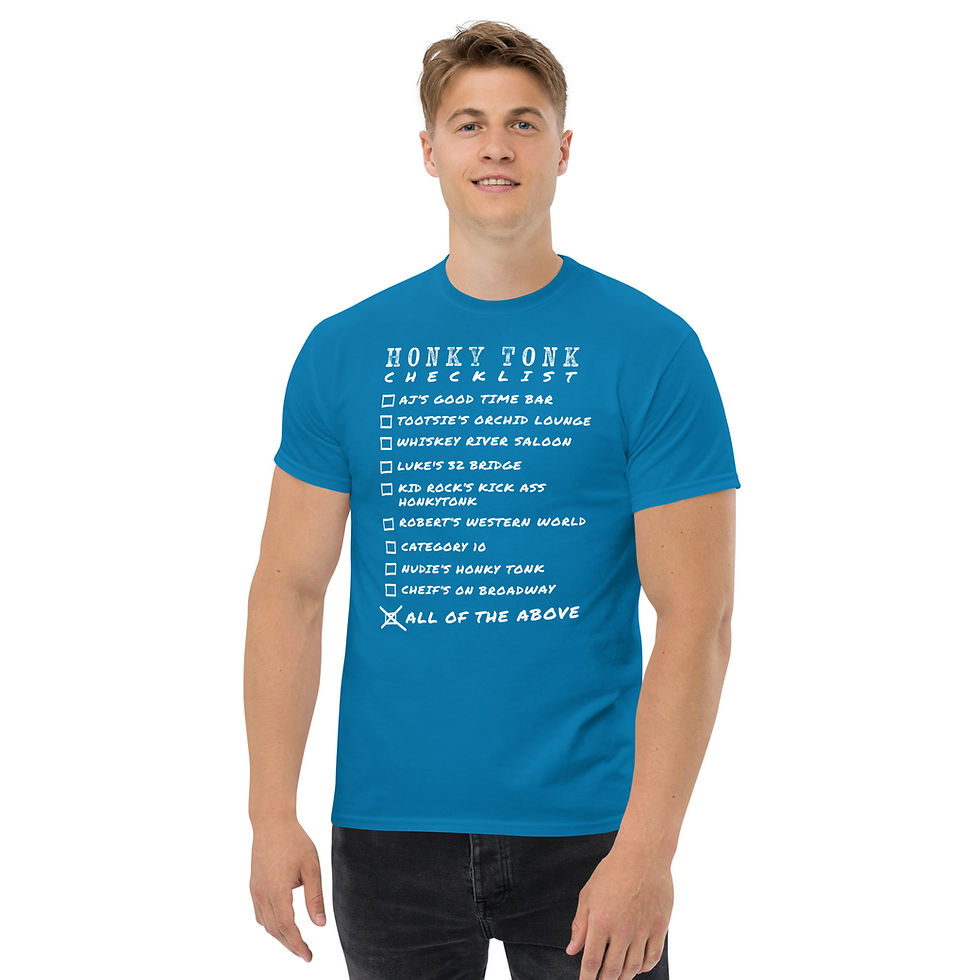 Thumbnail: Nashville Honky Tonk checklist Unisex T-shirt
