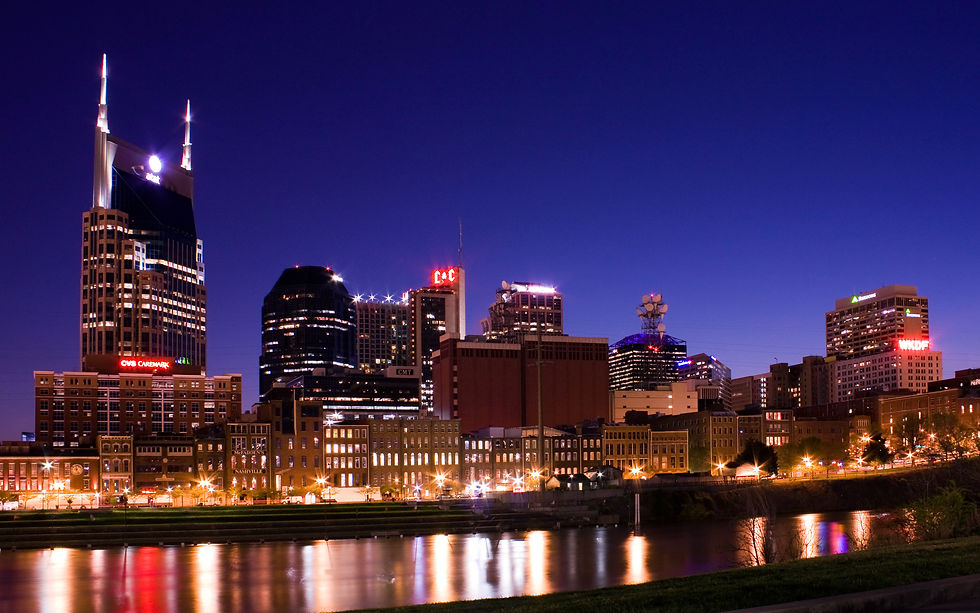 Nashville skyline during a corporate retreat week