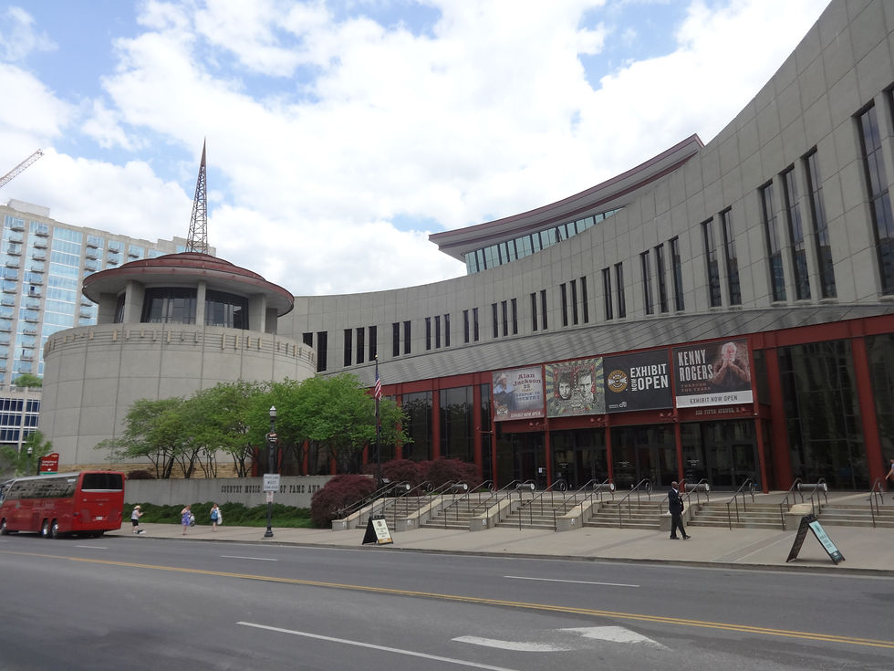 Country Music Hall of Fame and Museum exterior in downtown Nashville