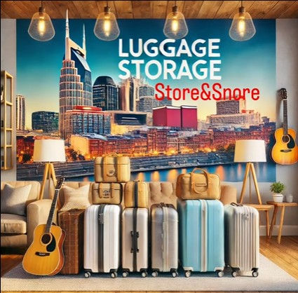 Luggage being stored at Store & Snore HQ.