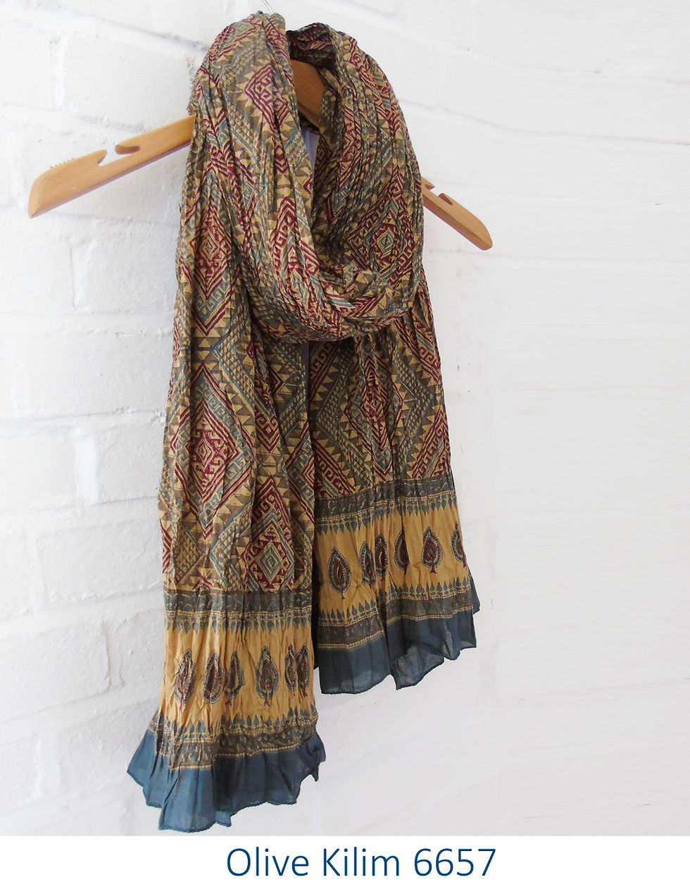Thumbnail: Printed Crinkled Scarves - Botanical Collection