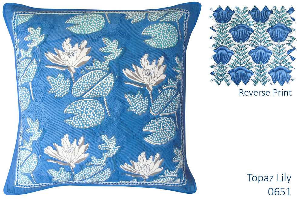 Thumbnail: Cushions Quilted 'Singing the Blues & Greens'
