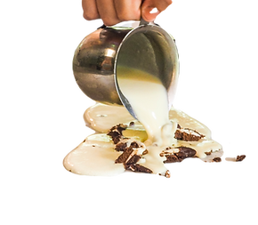 Curled Ice Cream Mix Fresh Milk and Cream Oreo