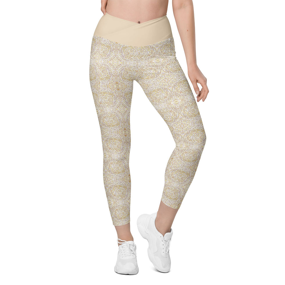 Miniature : Beige Temari - Legging croisé