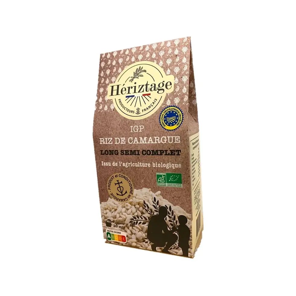 HERIZTAGE - Riz Long Semi Complet de Camargue 500g