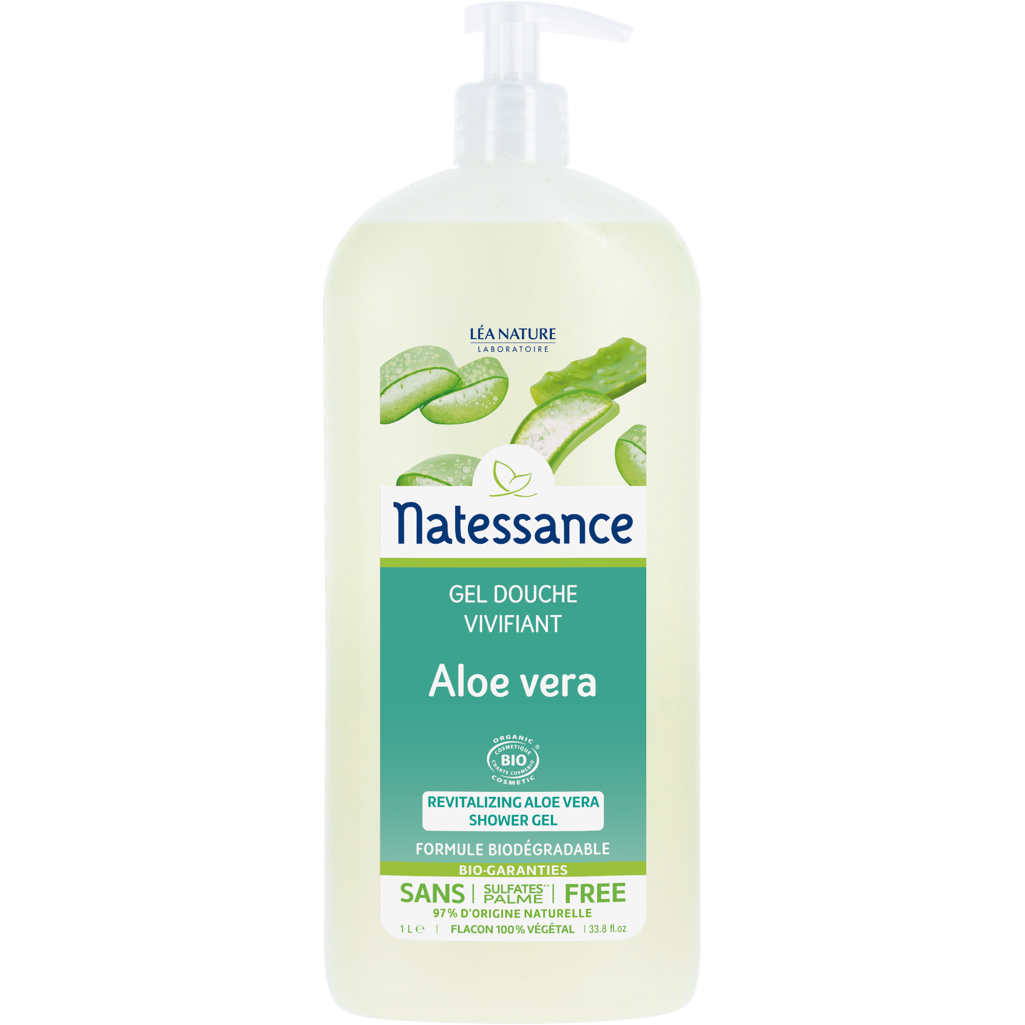 NATESSANCE - Gel Douche Vivifiant Aloe 1L
