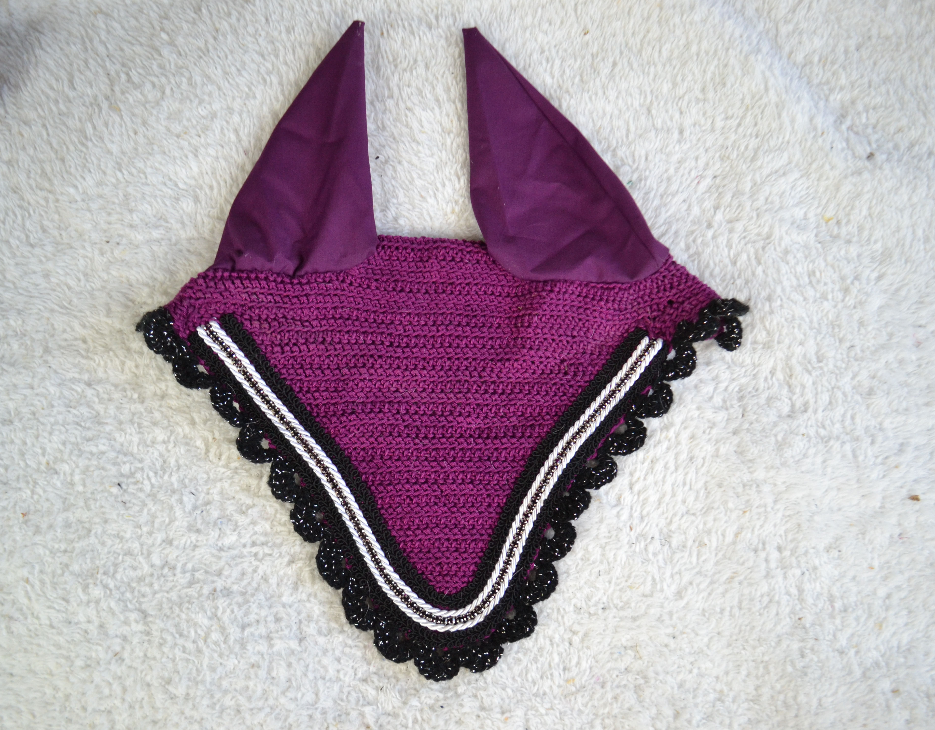 Bonnet Mi-Long Diamant | Prune & noir