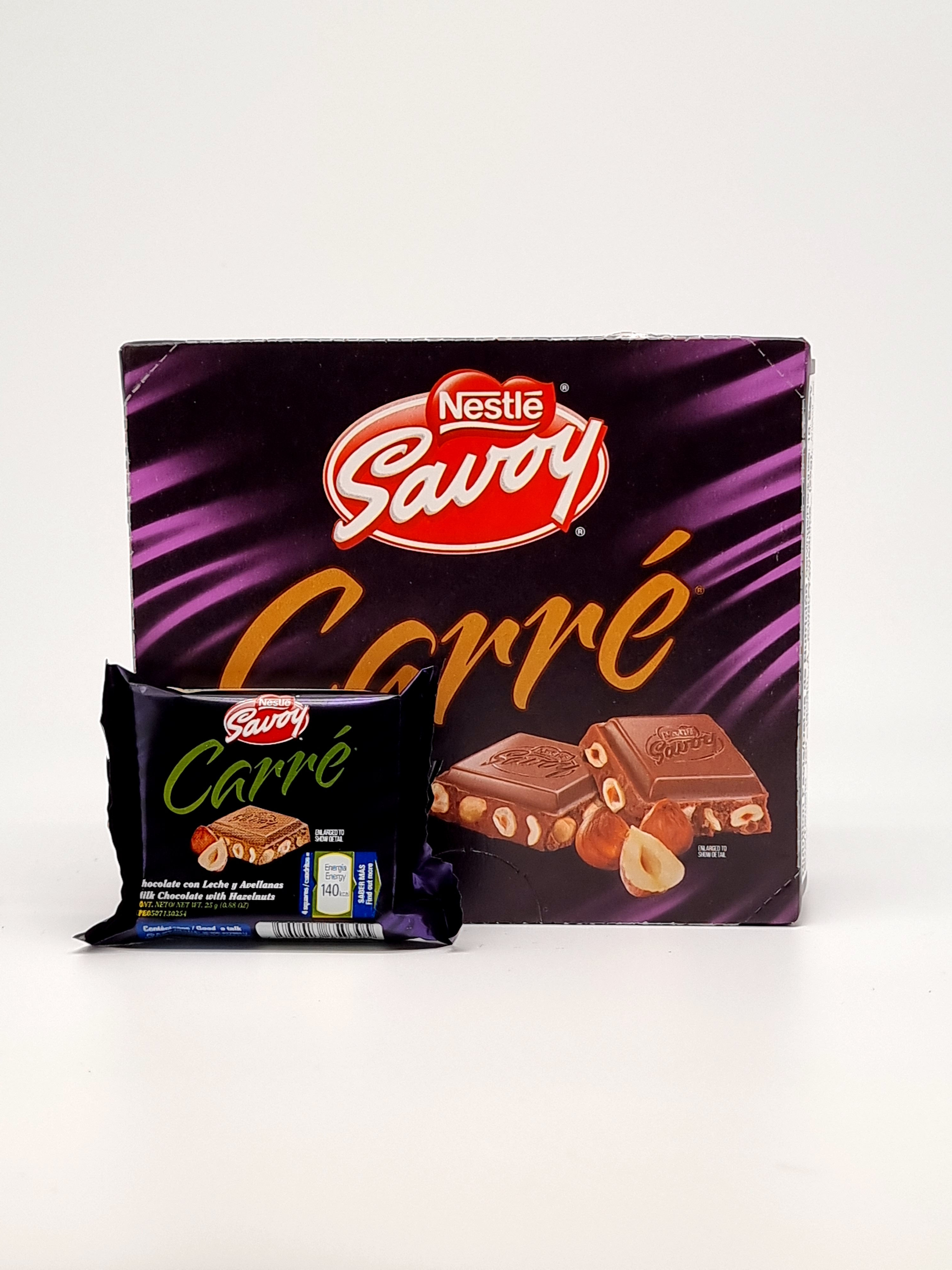 Chocolate Carré Avellanas Savoy 400 gr.