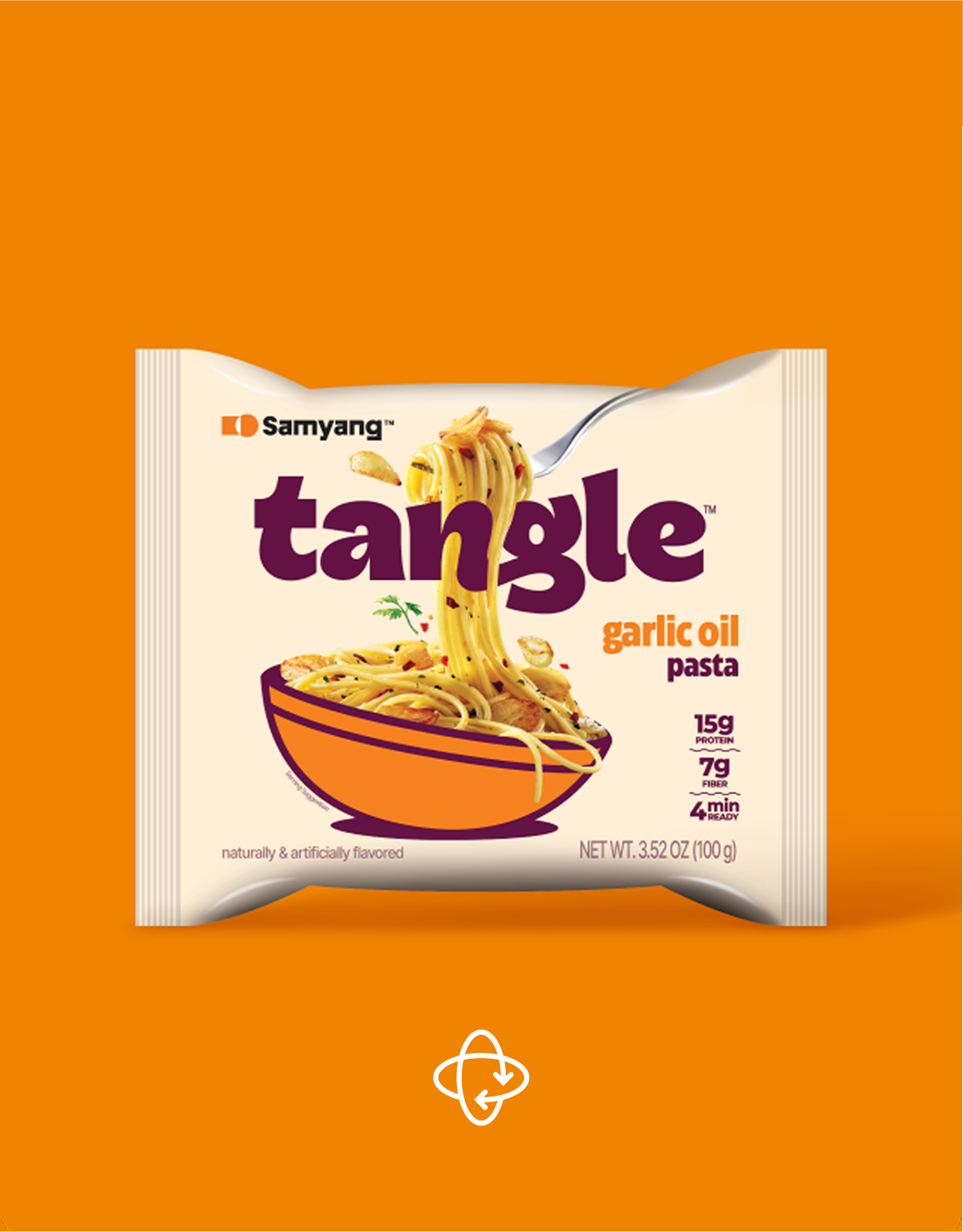 Samyang Tangle Instant Pasta Garlic Olive Oil Flavor, 100g