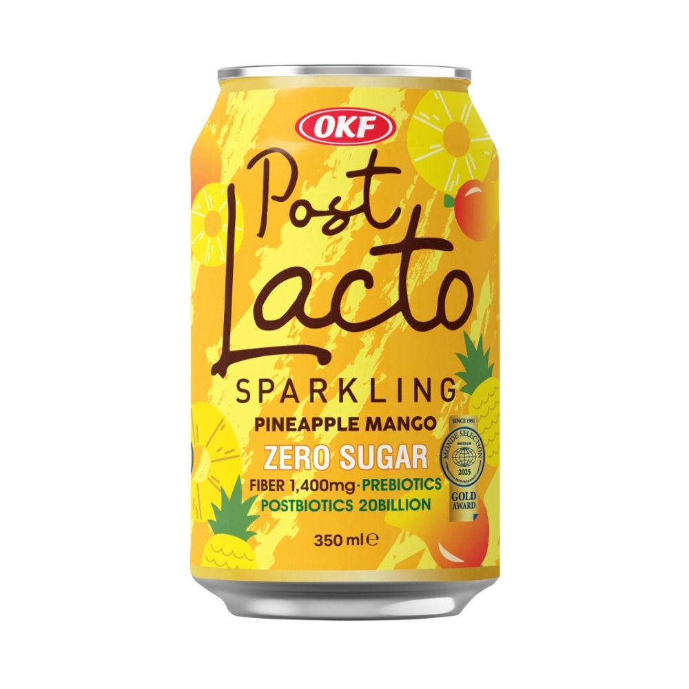 OKF PostLacto Zero Sugar Pineapple Mango Sparkling Drink 350 ml