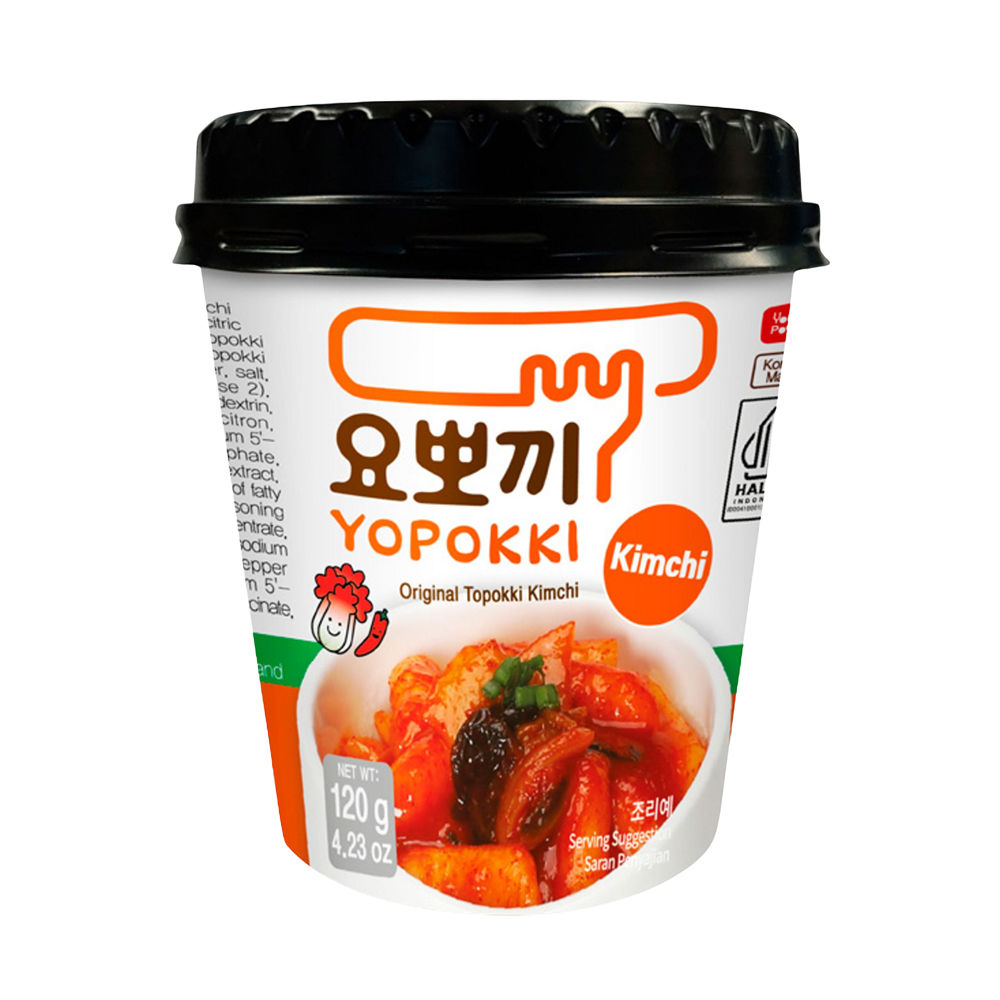 Yopokki Halal Topokki Original Kimchi Cup 120 g KOR