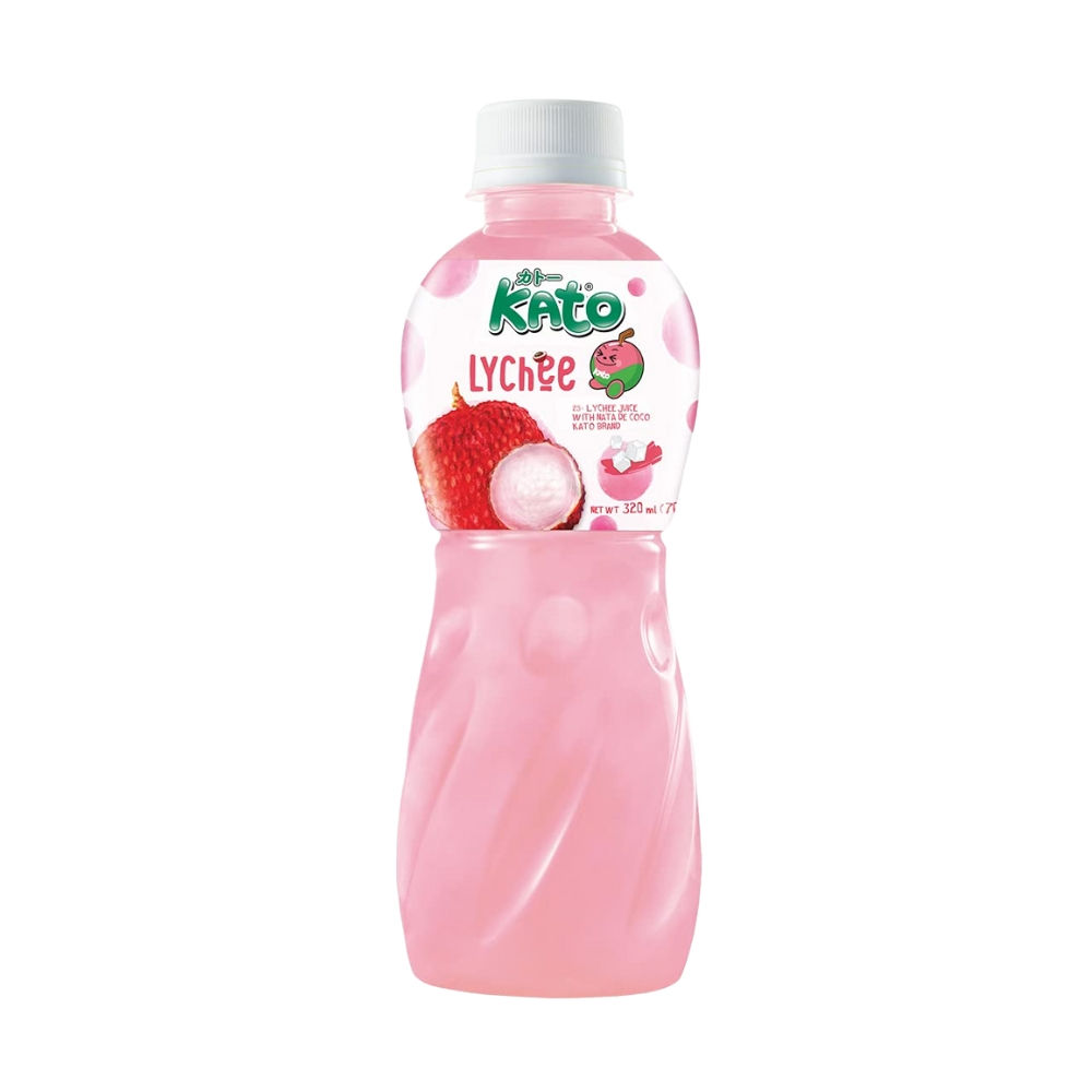 Kato Lychee Juice With Nata de Coco Jelly 320 ml
