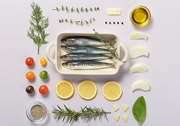 魚とハーブknolling