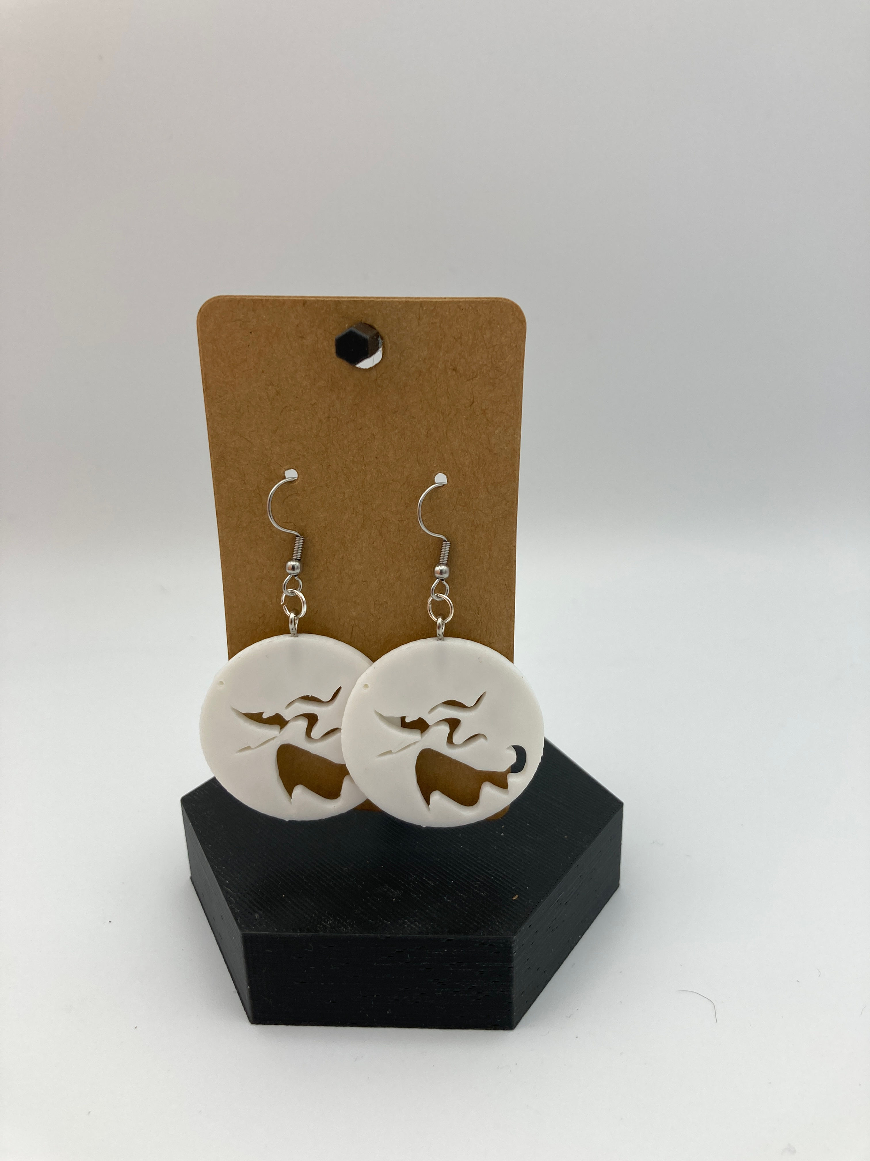 Zero from The Nightmare Before Christmas Earrings 3d Printed