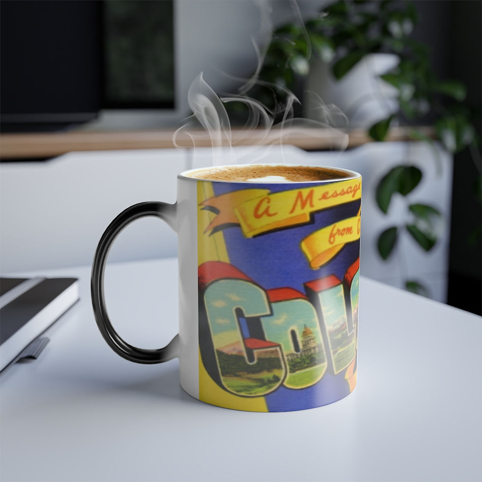 Thumbnail: Color Changing! Greetings From Colorado ThermoH Morphin Ceramic Coffee Mug