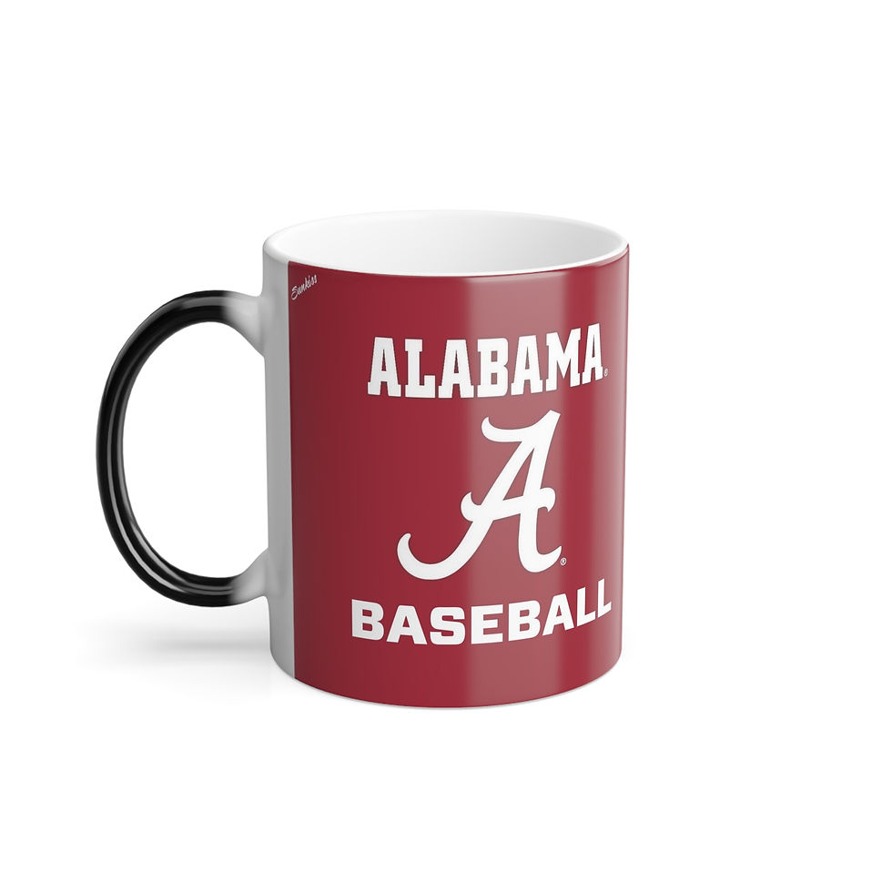 Thumbnail: Color Changing! Alabama Crimson Tide BASEBALL ThermoH Morphin Ceramic Coffee Mug