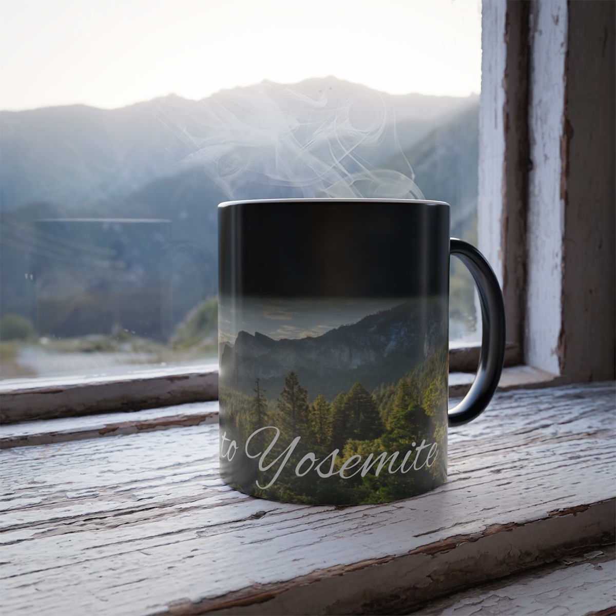 Color Changing! Yosemite National Park ThermoH Morphin Ceramic Coffee Mug