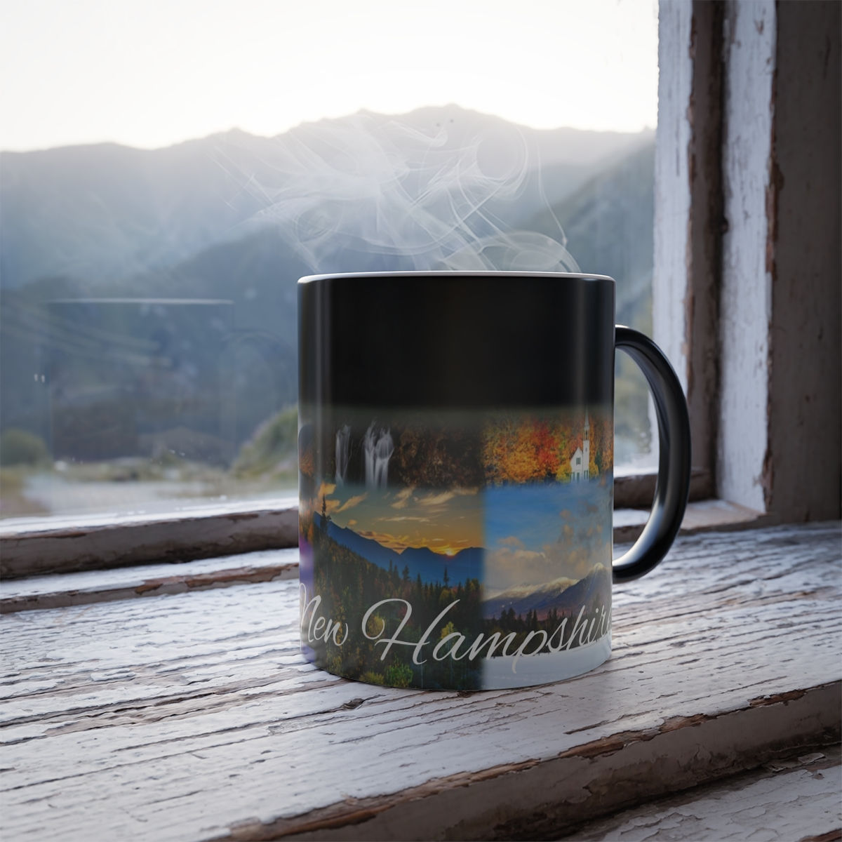 Color Changing! State of New Hampshire Landmarks ThermoH Morphin Coffee Mug