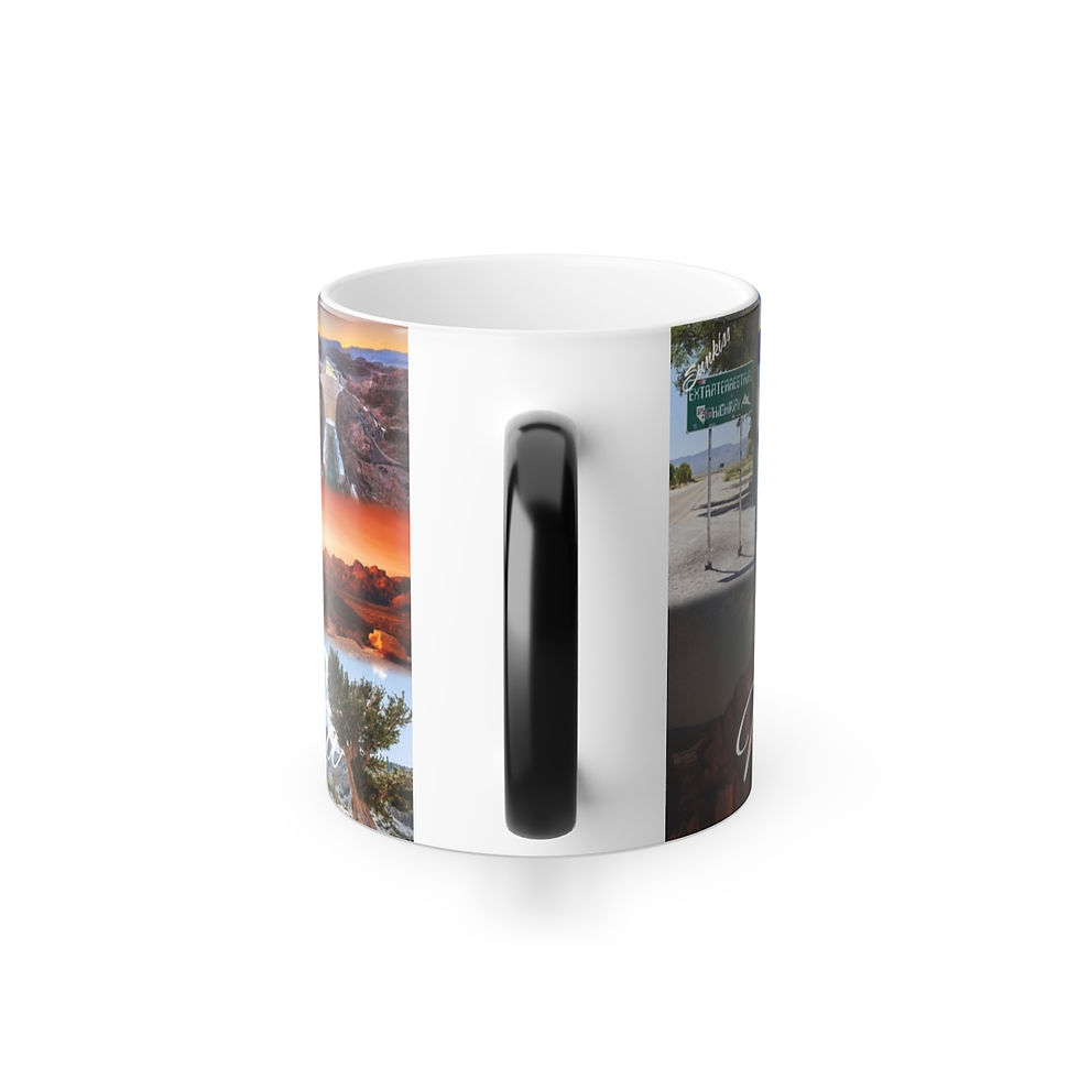Thumbnail: Color Changing! State of Nevada Landmarks ThermoH Morphin Ceramic Coffee Mug