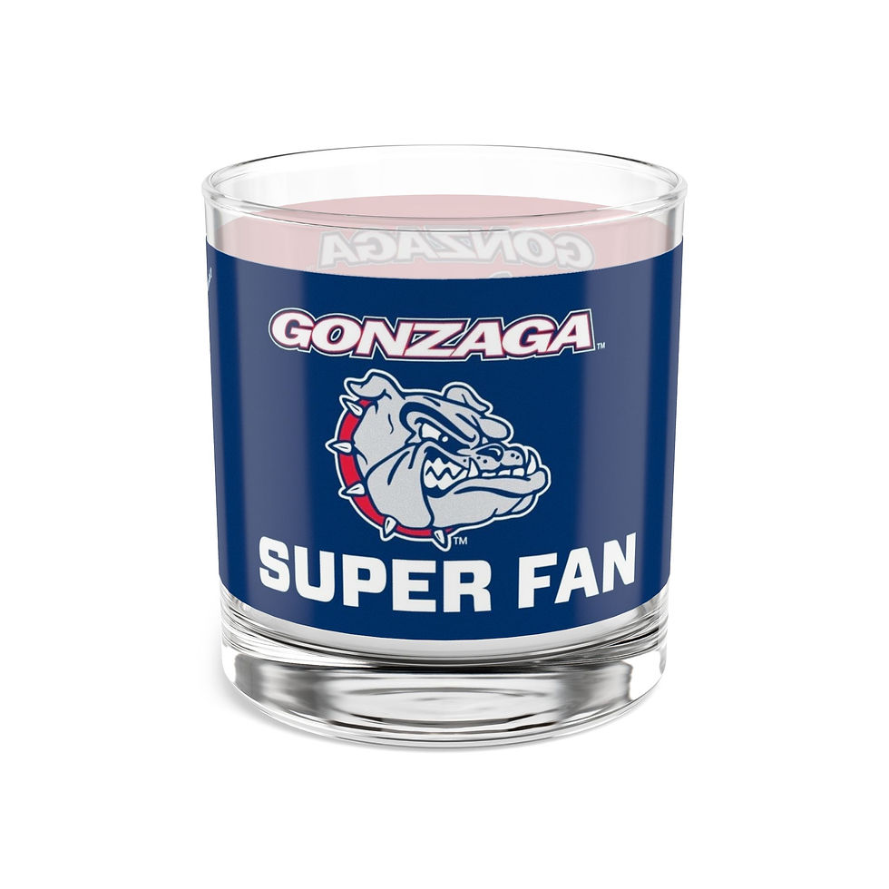 Thumbnail: Gonzaga Bulldogs SUPER FAN Old Fashioned Rocks Glass - Fan Cup