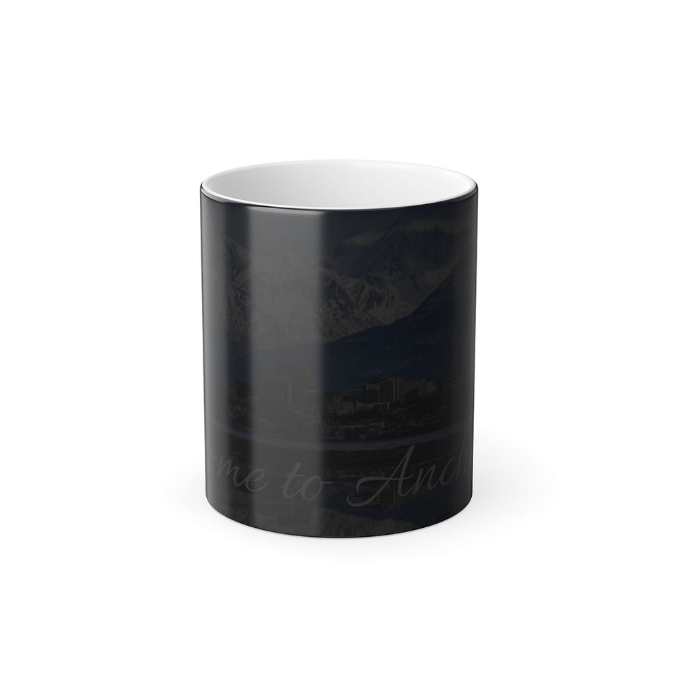Thumbnail: Color Changing! Anchorage Skyline - City ThermoH Morphin Ceramic Coffee Mug