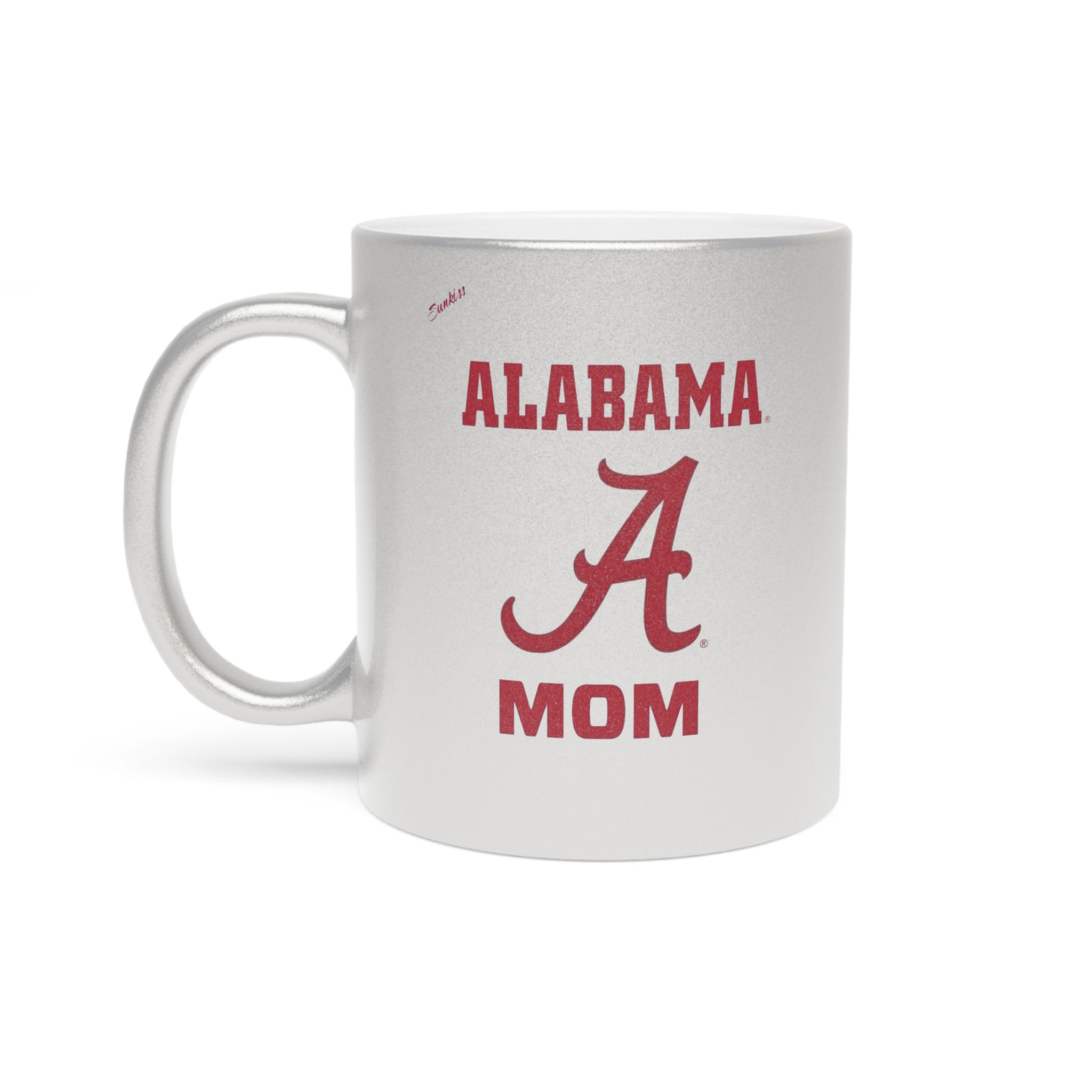 Alabama Crimson Tide MOM Metallic Mug (Silver)