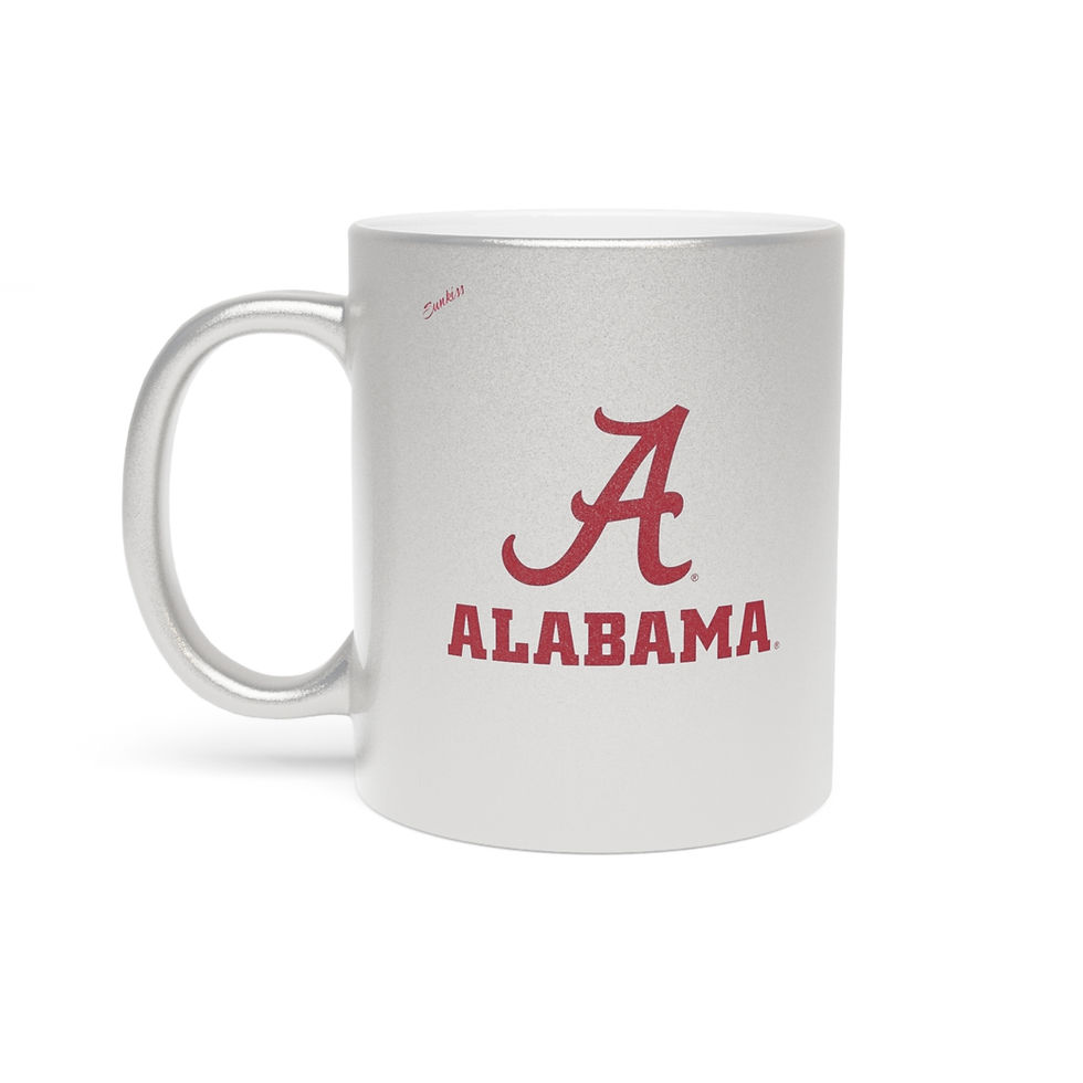 Alabama Crimson Tide Metallic Mug (Silver)