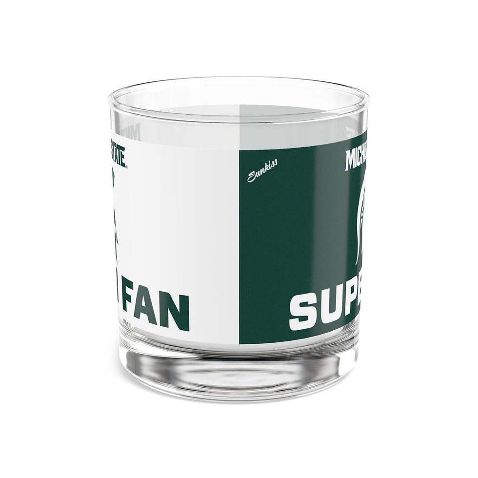Thumbnail: Michigan State Spartans SUPER FAN Old Fashioned Rocks Glass - Fan Cup