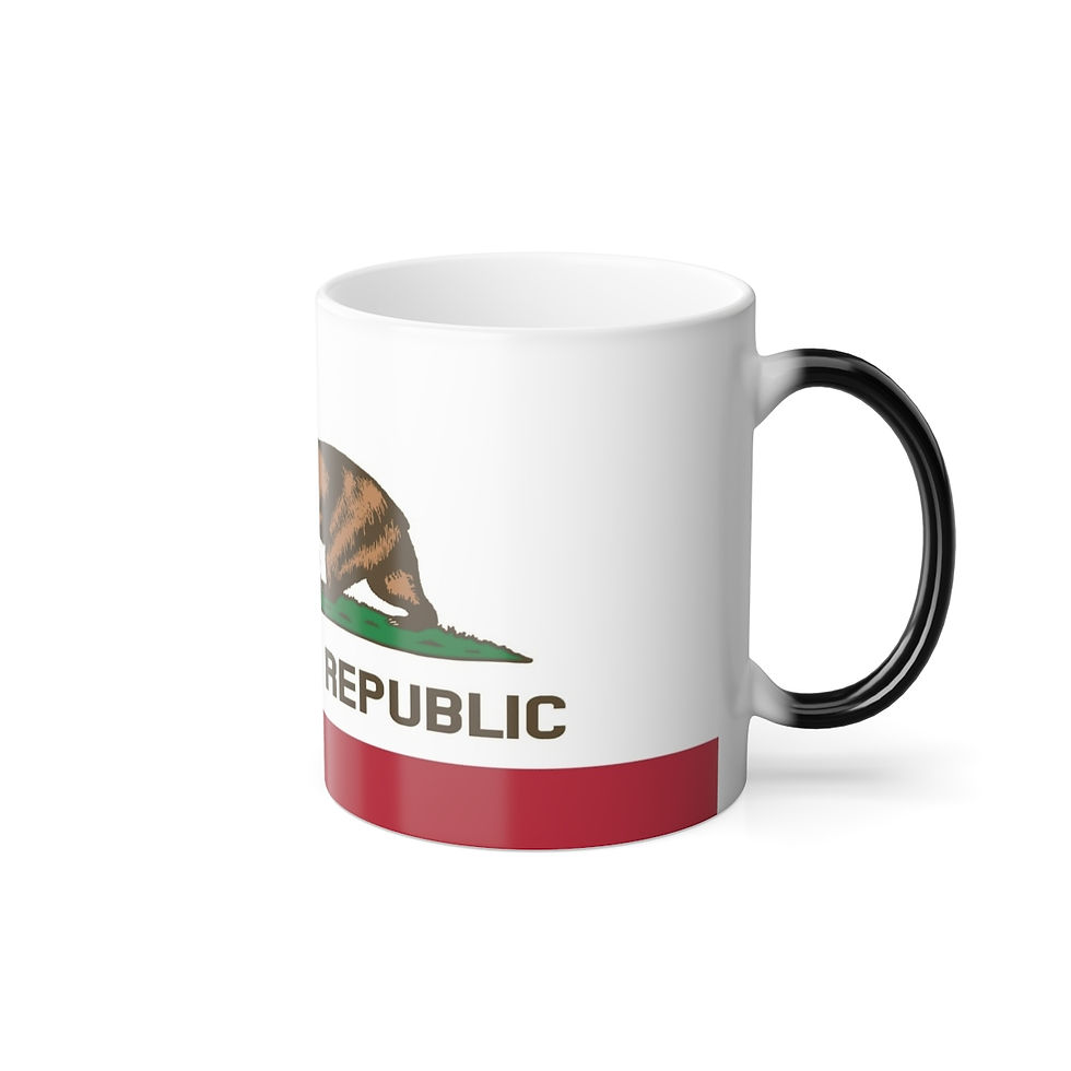 Thumbnail: Color Changing! California State Flag ThermoH Morphin Ceramic Coffee Mug
