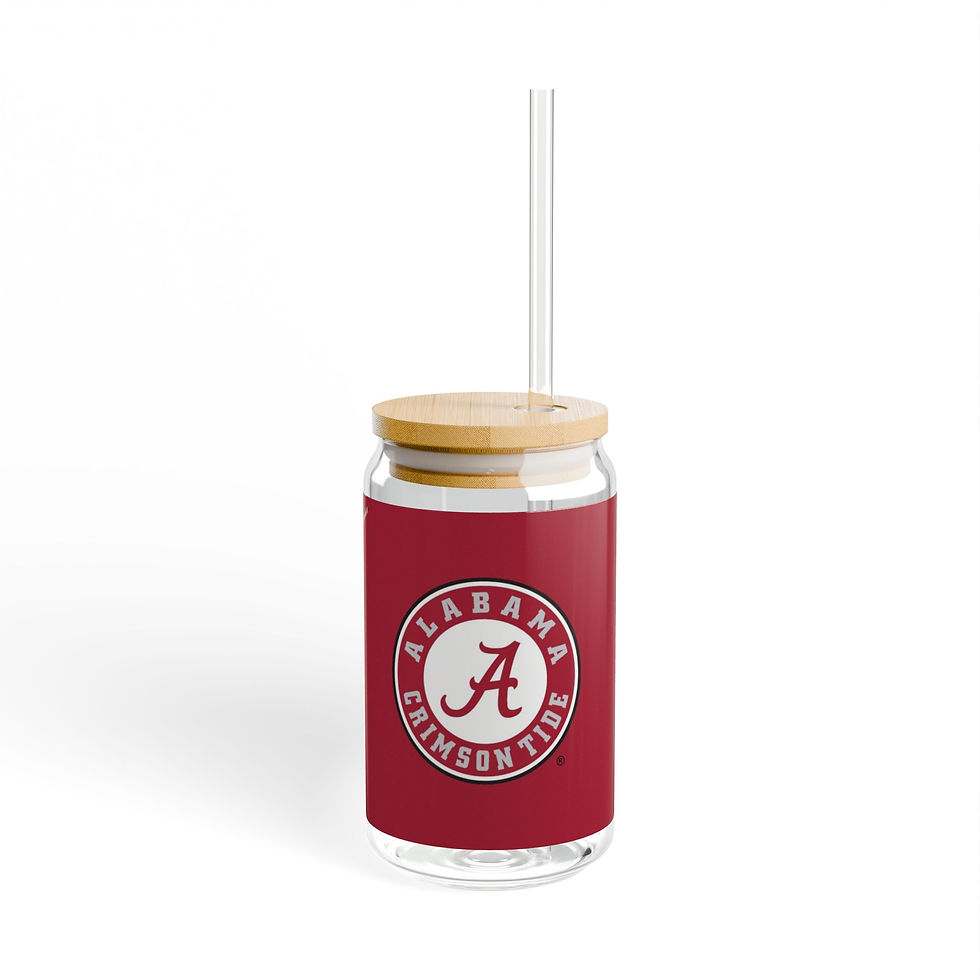 Alabama Crimson Tide CIRCLE LOGO Sipper Glass - Fan Cup