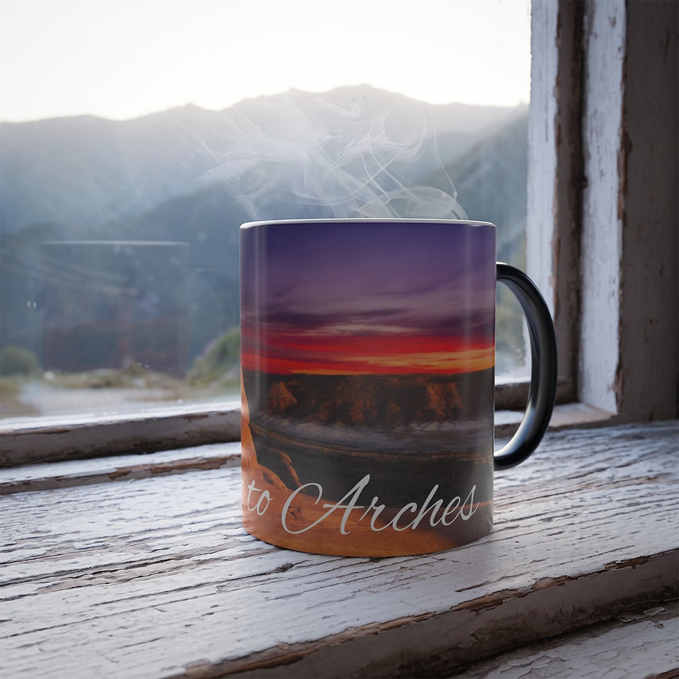 Thumbnail: Color Changing! Arches National Park ThermoH Morphin Ceramic Coffee Mug
