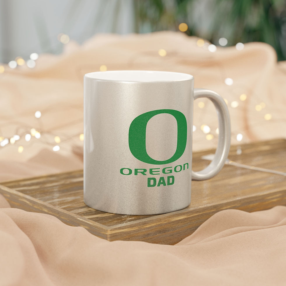 Thumbnail: Oregon Ducks DAD Metallic Mug (Silver)