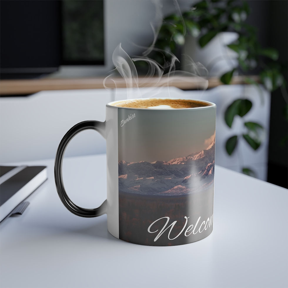 Thumbnail: Color Changing! Denali National Park ThermoH Morphin Ceramic Coffee Mug