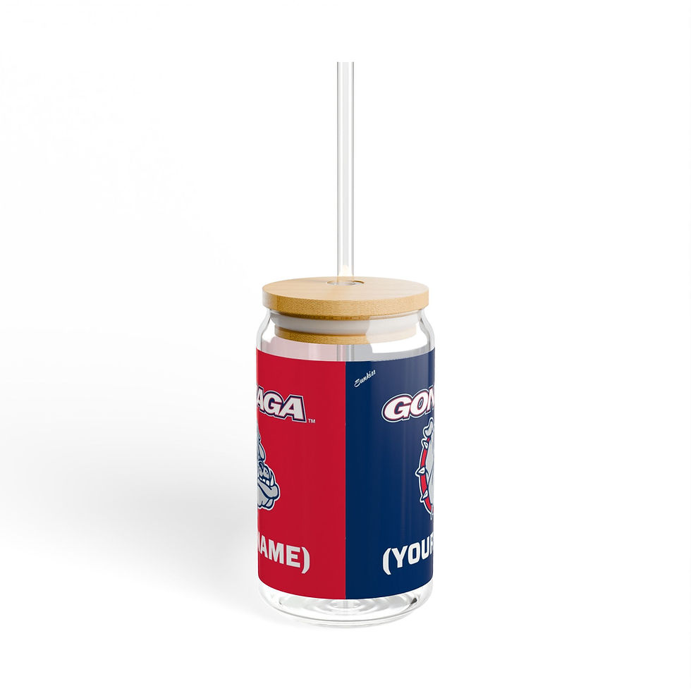 Thumbnail: Gonzaga Bulldogs PERSONALIZED NAME (Choose Your Name) Sipper Glass - Fan Cup