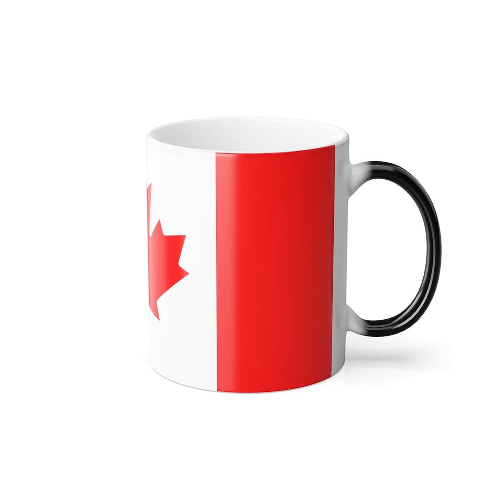 Thumbnail: Color Changing! Canada Country Flag ThermoH Morphin Ceramic Coffee Mug