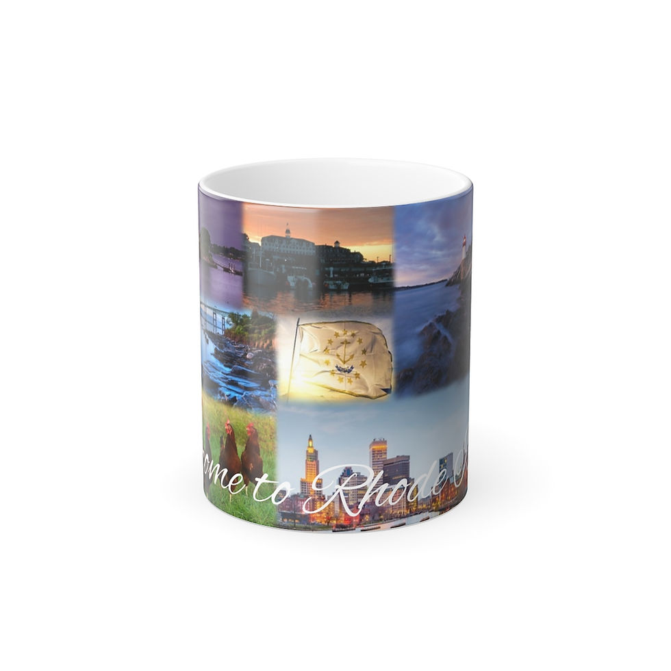 Thumbnail: Color Changing! State of Rhode Island Landmarks ThermoH Morphin Coffee Mug