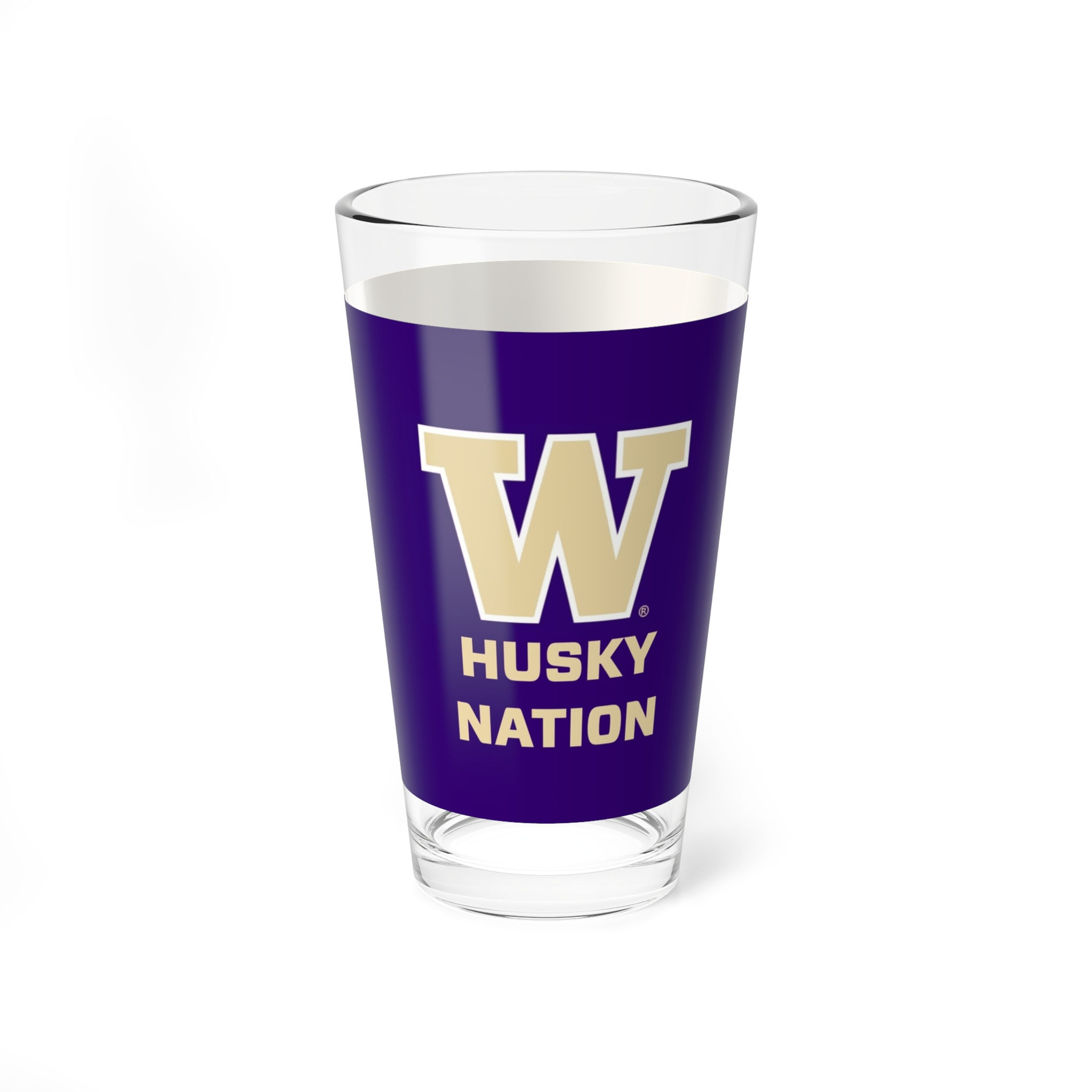 Washington Huskies HUSKY NATION Pint Glass - Fan Cup