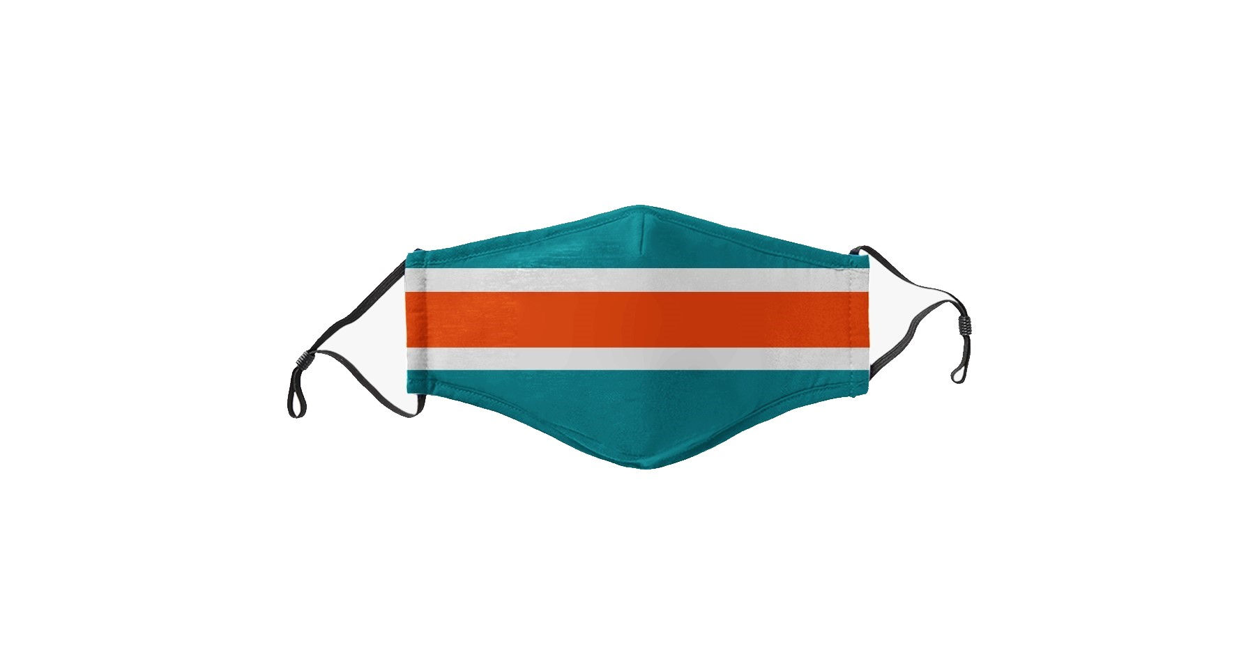 Teal & Orange Stripes Team Mask