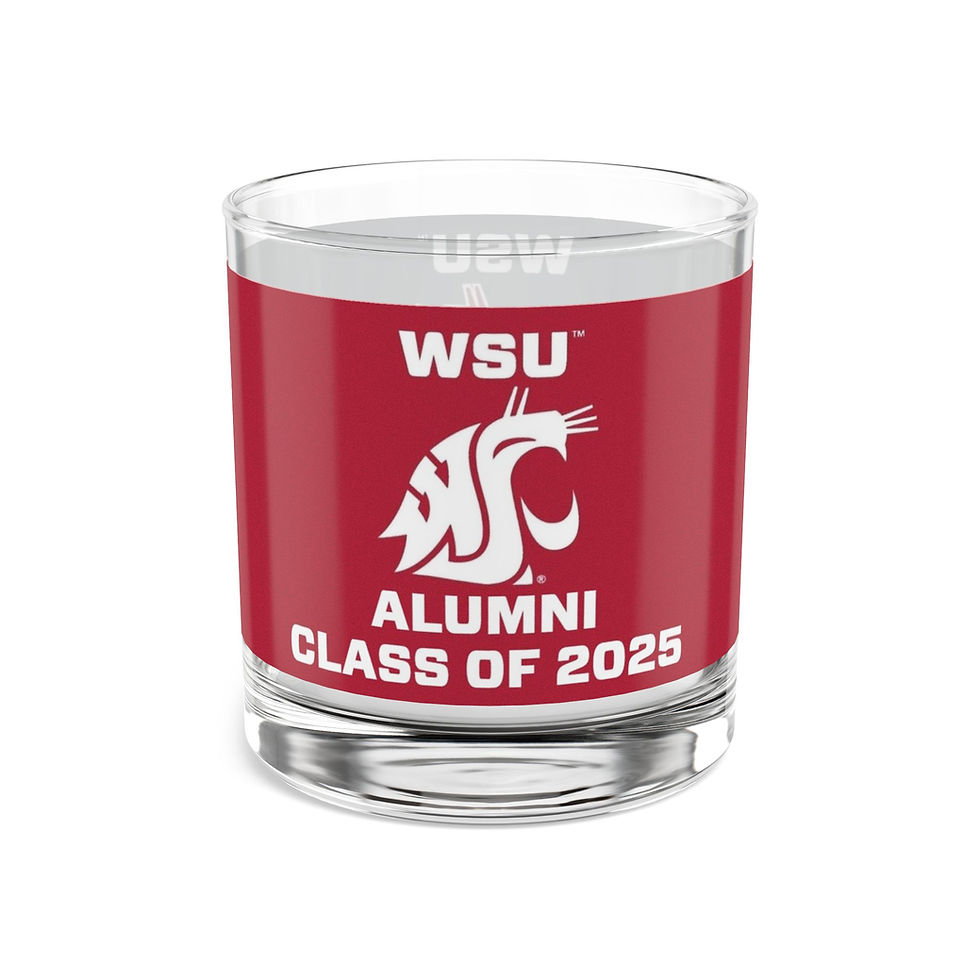 Thumbnail: Washington State Cougars ALUMNI CLASS OF (Choose Your Grad Year) Rocks Glass 