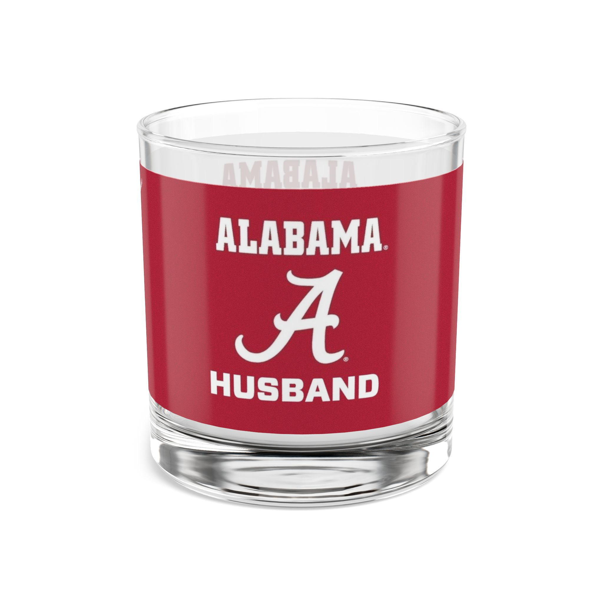 Alabama Crimson Tide HUSBAND Old Fashioned Rocks Glass - Fan Cup