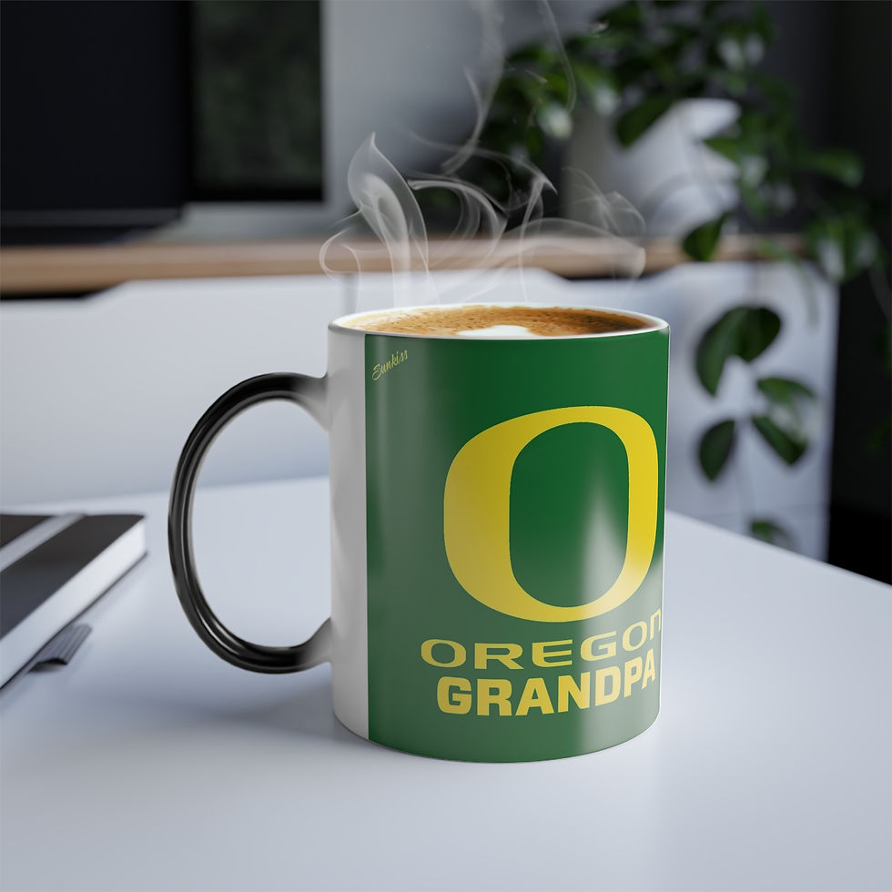 Thumbnail: Color Changing! Oregon Ducks GRANDPA ThermoH Morphin Ceramic Coffee Mug