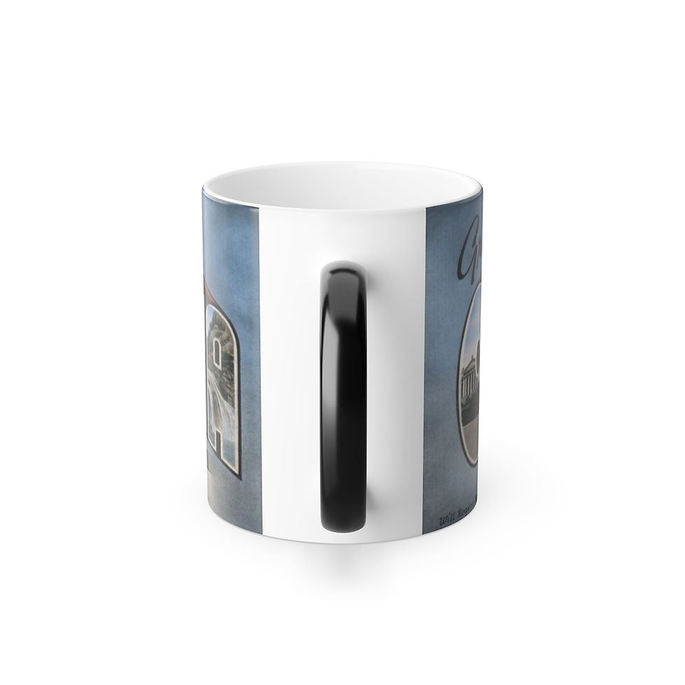 Thumbnail: Color Changing! Greetings From Oklahoma ThermoH Morphin Ceramic Coffee Mug
