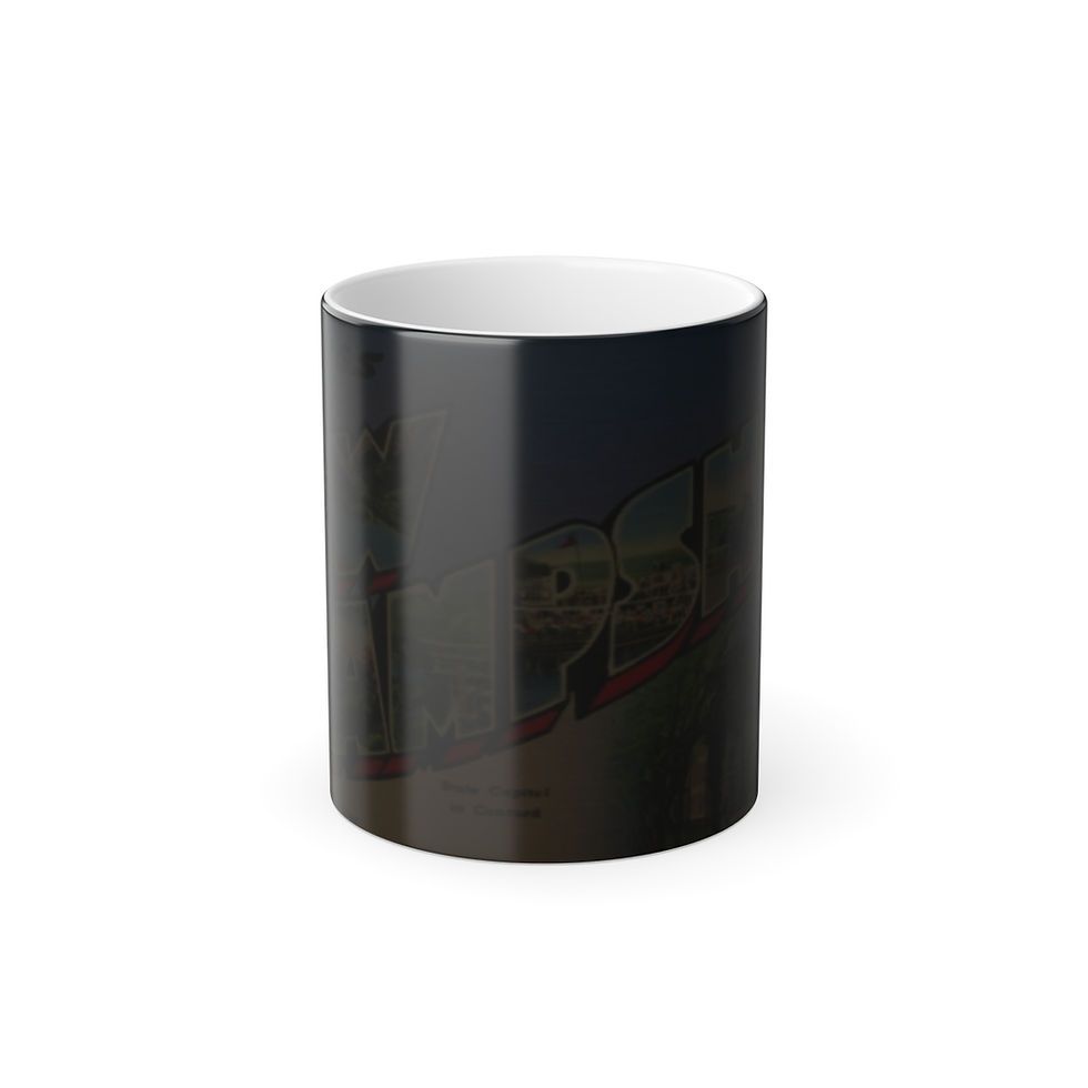 Thumbnail: Color Changing! Greetings From New Hampshire ThermoH Morphin Ceramic Coffee Mug