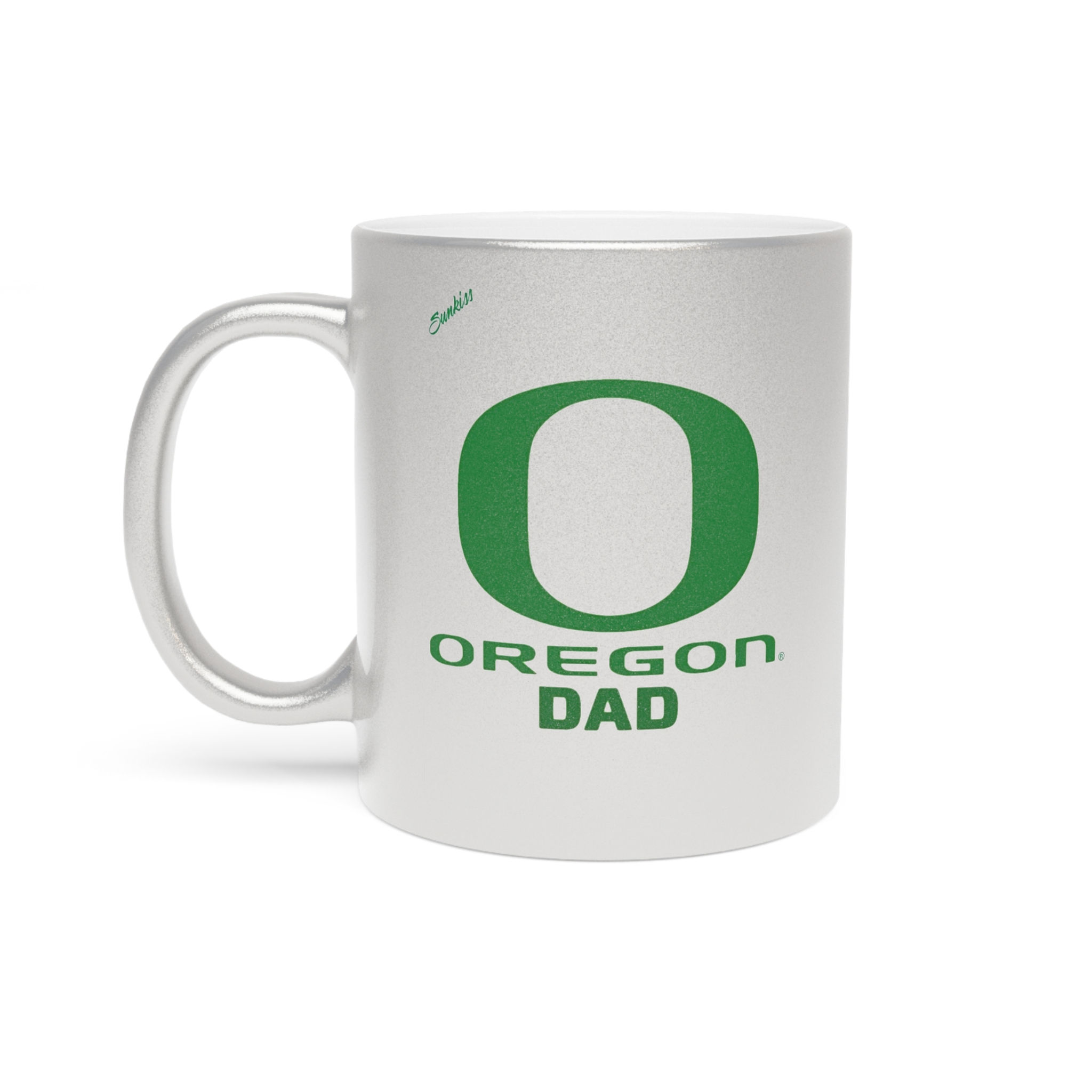 Oregon Ducks DAD Metallic Mug (Silver)