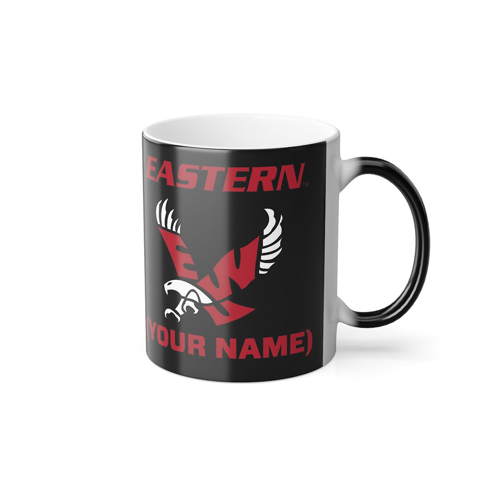 Thumbnail: Color Changing! EWU Eagles PERSONALIZED (CHOOSE YOUR NAME) ThermoH Morphin Mug