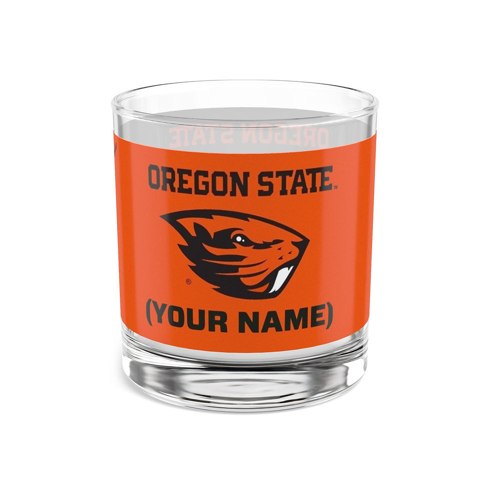 Thumbnail: Oregon State Beavers PERSONALIZED NAME (Choose Your Name) Rocks Glass