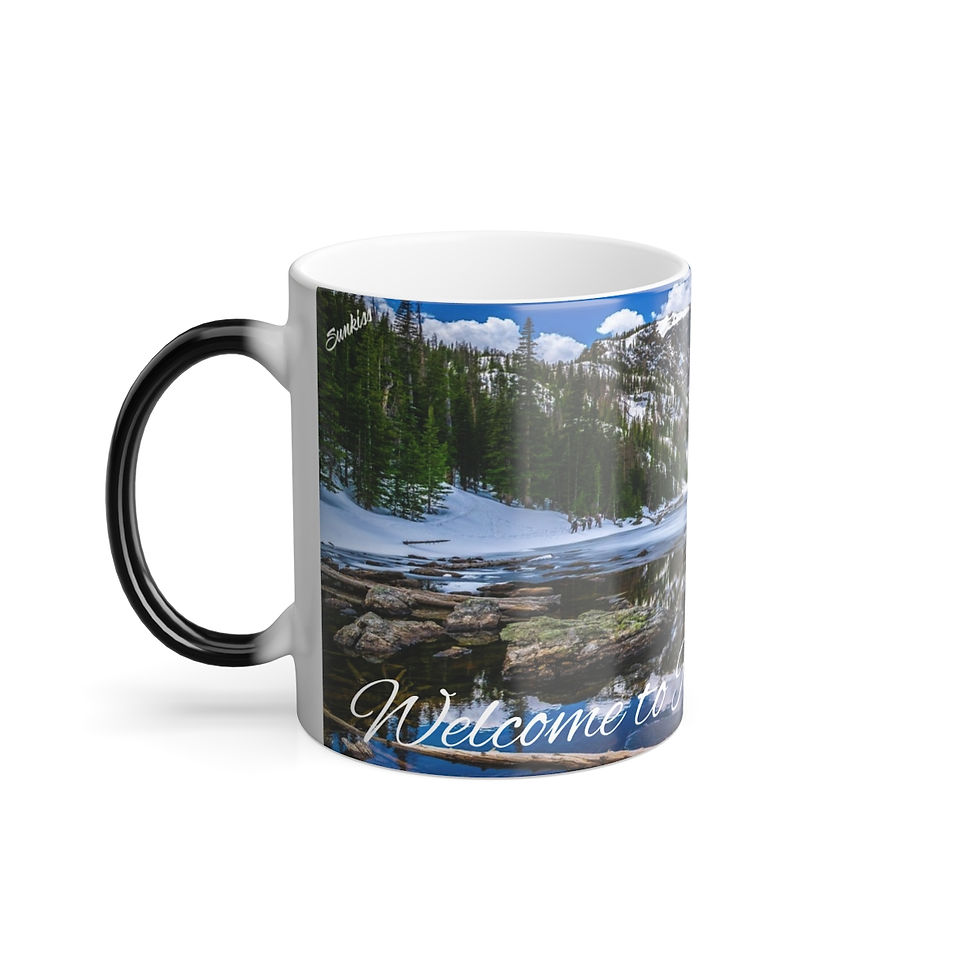 Thumbnail: Color Changing! Rocky Mountain National Park ThermoH Morphin Ceramic Coffee Mug